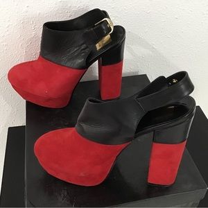 Dolce Vita Joanna Red Suede platforms size 9